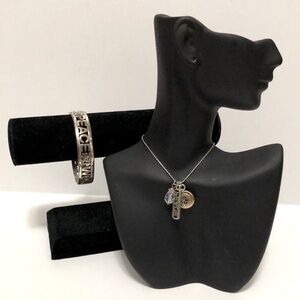 Brighton necklace “Peace” gold & silver tones & world peace bangle